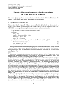 Ejemplo: Homomorﬁsmos entre Implementaciones