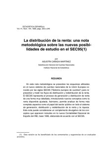 La distribución de la renta - Instituto Nacional de Estadistica.