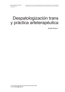Despatologización trans y práctica arteterapéutica
