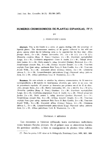 NÚMEROS CROMOSOMICOS DE PLANTAS ESPAÑOLAS, IV
