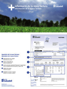 informació de la nova factura