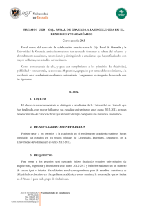 Convocatoria - Vicerrectorado de Estudiantes