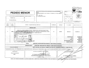 PEDIDO MENOR " º…” º…