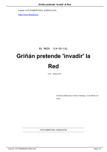 Griñán pretende `invadir` la Red