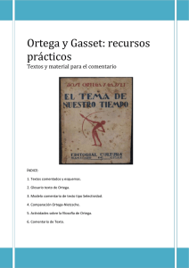 Textos y recursos para comentar a Ortega