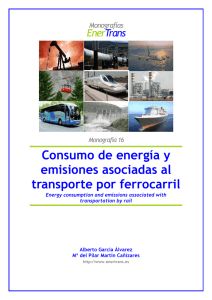 Consumo de energía y emisiones asociadas al transporte por