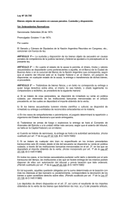 Ley Nº 20.785 Bienes objeto de secuestro en causas penales