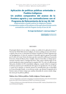 Aplicación de políticas públicas orientadas a Pueblos Indígenas. Un