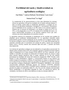 "Fertilidad del suelo y biodiversidad en agricultura ecológica". pdf