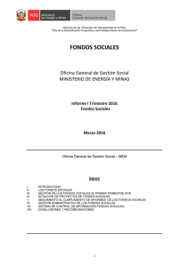 fondos sociales - Ministerio de Energía y Minas