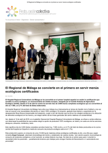 El Regional de Málaga se convierte en el primero en servir menús