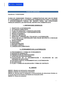 Pliego de condiciones técnico - administrativas PDF, 707 Kbytes