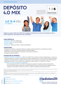 depósito 4.0 mix - Banco Mediolanum