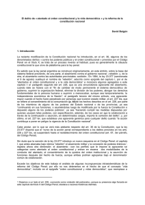 attentado al orden constitucional y la vida democratica