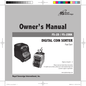 FS-2D / FS-2DBK Owner`s Manual DIGITAL COIN