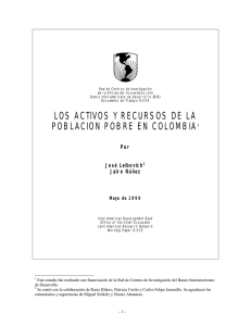 los activos y recursos de la poblacion pobre en colombia1