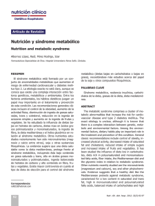 Nutrición y síndrome metabólico - Nutrición Clínica y Dietética