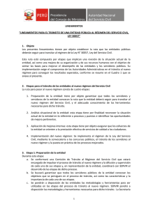 Lineamientos para el tránsito de una entidad pública al