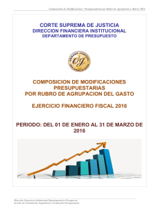 Composición de Modificaciones Presupuestarias por Rubro de