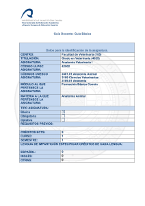 42502 Anatomía Veterinaria I - Facultad de Veterinaria ULPGC