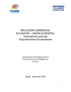 RELACION COMERCIAL ECUADOR – UNION EUROPEA