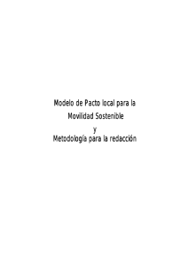 Modelo de pacto local para la movilidad sostenible