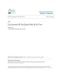 Las razones de Sor Juana InÃ©s de la Cruz