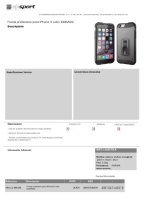 Funda protectora para iPhone 6 color DORADO