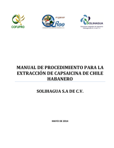 manual de procedimiento para la extracción de capsaicina de chile