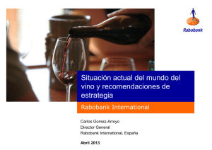 Ponencia: Situación actual del mundo del vino y recomendaciones