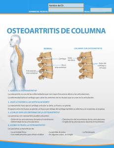 OSTEOARTRITIS dE COLUMNA