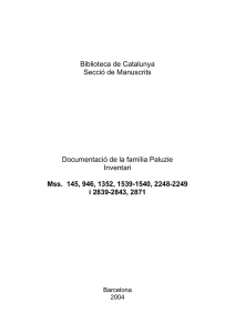 Inventari - Biblioteca de Catalunya