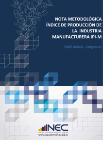 Nota metodologica IPI-M - Instituto Nacional de Estadística y