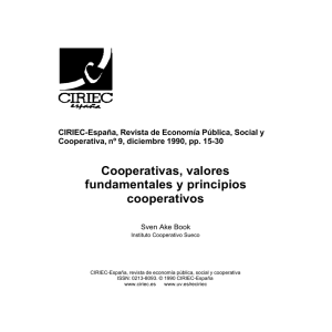 Cooperativas, valores fundamentales y principios cooperativos
