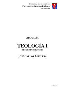 teología i - Universidad Católica de Salta