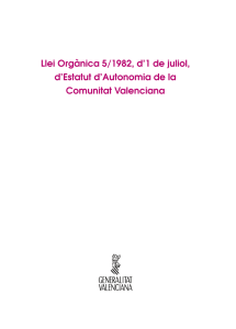 Estatut d`Autonomia de la Comunitat Valenciana