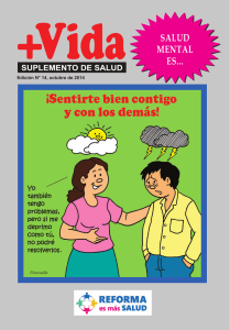 Salud mental es... ¡Sentirte bien contigo y con los demás!