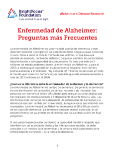 Enfermedad de Alzheimer: Preguntas más Frecuentes