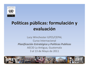Políticas públicas: formulación y evaluación