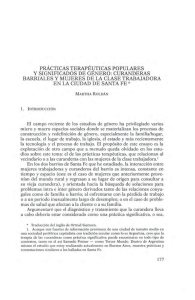 prácticas terapéuticas populares y significados de género