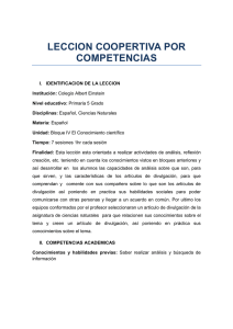 LECCION COOPERTIVA POR COMPETENCIAS