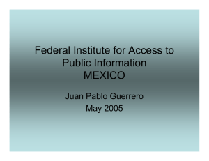 Federal Institute for Access to Public Information MEXICO