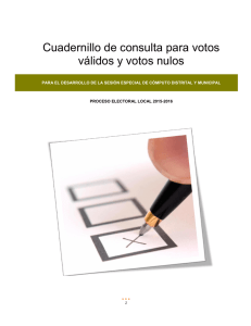 Cuadernillo de consulta para votos válidos y votos nulos
