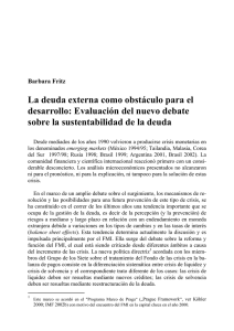 La deuda externa como obstáculo para el desarrollo: Evaluación del