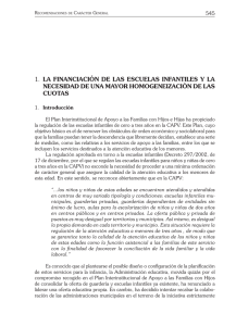 La financiación de las escuelas infantiles y la necesidad