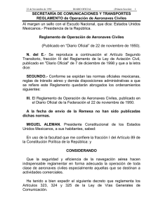 Reglamento de Operaci&oacute;n de Aeronaves Civiles