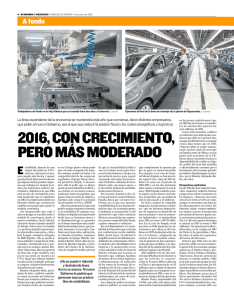 2016, CON CRECIMIENTO, PERO M—S MODERADO