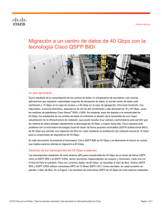 Migración a un centro de datos de 40 Gbps con la tecnología Cisco