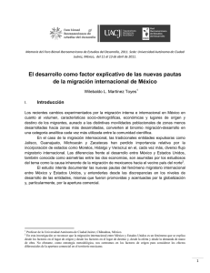 El desarrollo como factor explicativo de