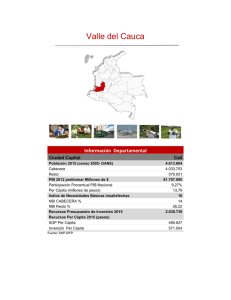 Valle del Cauca - DNP Departamento Nacional de Planeación